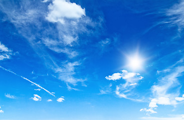 Image showing Cloudy blue sky