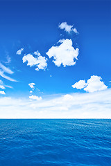 Image showing Cloudy sky and sea