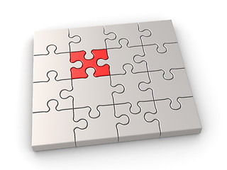 Image showing Puzzle leadership concept