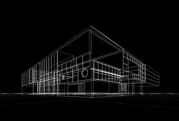 Image showing Building blueprint