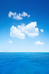 Image showing Cloudy sky and ocean