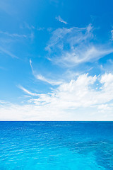 Image showing Cloudy sky and sea