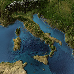 Image showing Italy 3d map