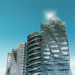 Image showing City skyscrapers