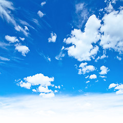 Image showing Cloudy blue sky