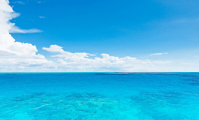 Image showing Ocean and clouds