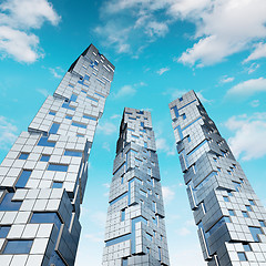 Image showing Skyscrapers in the sky