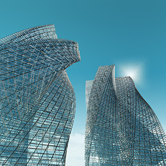 Image showing Skyscrapers in the city