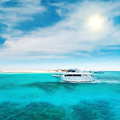 Image showing Yacht in ocean