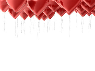 Image showing Many red balloons