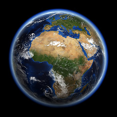 Image showing Earth 3d render