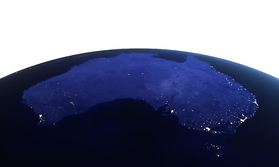 Image showing Australia from space on white