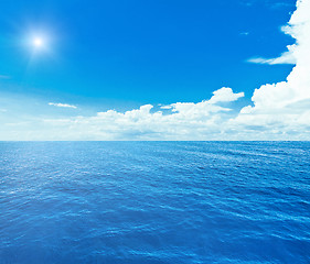 Image showing Blue sea and sky