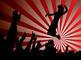 Image showing concert jump red