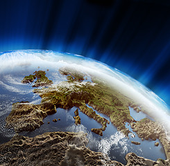 Image showing Europe 3d landscape