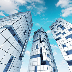 Image showing Skyscrapers 3d render