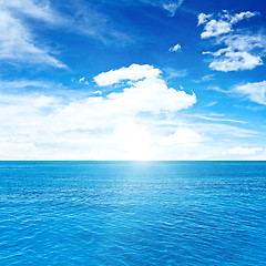 Image showing Tropical clouds and sea