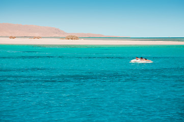 Image showing Lost catamaran in ocean