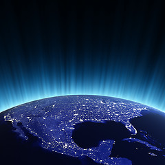 Image showing USA at night