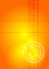 Image showing digital glow orange