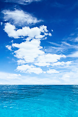 Image showing Cloudy sky and ocean