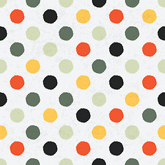 Image showing Seamless variegated polka dot pattern. Vector, EPS10