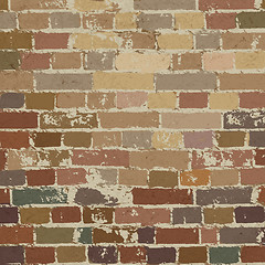 Image showing Old brick wall pattern. Vector illustration, EPS10