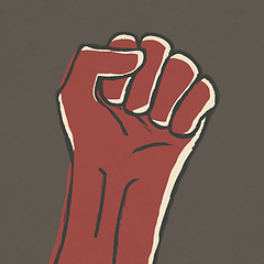 Image showing Illustration of fist - revolution symbol. Vector, EPS10.