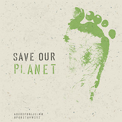 Image showing Save our planet poster. Vector, EPS10