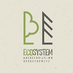 Image showing Ecological emblem template. Vector illustration, EPS10