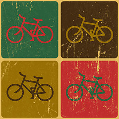 Image showing Retro bicycle background, vector