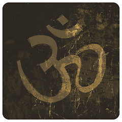 Image showing Om grunge symbol. Vector