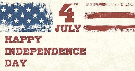 Image showing Retro Style Independence Day Design Template. Vector, EPS10