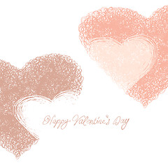 Image showing Happy Valentines Day card, vector.