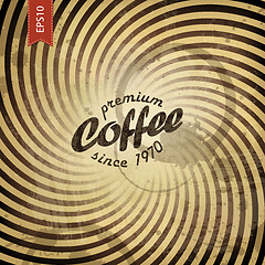 Image showing Coffee grunge retro background. Vector, EPS10