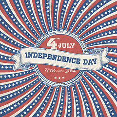 Image showing Independence day vintage poster design. Vector, EPS 10.