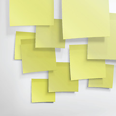 Image showing Yellow sticky notes. Abstract background, vector, EPS10