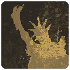 Image showing Liberty statue grunge illustration. Vector