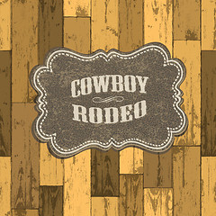 Image showing Wild west background on seamless wooden texture. Vector illustra