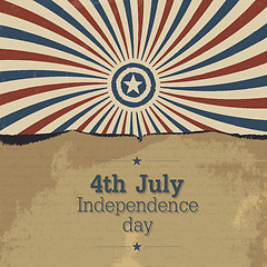 Image showing Poster design for 4th july celebration. Vector, EPS10
