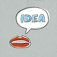 Image showing Abstract lips talk idea word. Vector illustration, EPS10