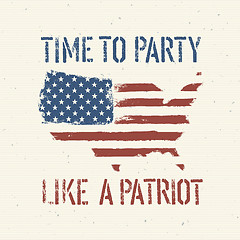 Image showing American patriotic poster, vector, EPS10