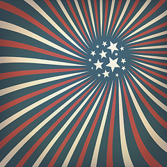 Image showing Abstract american flag themed background with stars. Vector, EPS