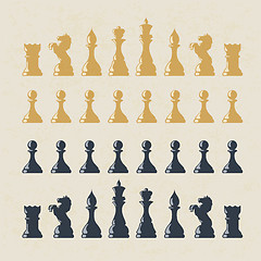 Image showing Chess figures set. Vector, EPS10