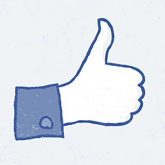 Image showing Abstract thumb up icon. Grunge illustration, EPS10.