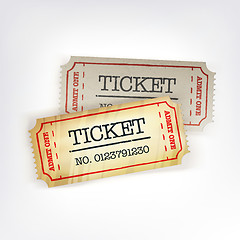 Image showing Two tickets. Vector illustration, EPS10