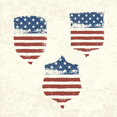 Image showing Shield shaped american flag. Vector, EPS10