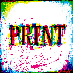 Image showing Print concept grunge design. Vector, EPS10