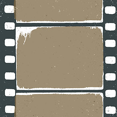 Image showing Empty grunge film strip design, may use as a background or overl