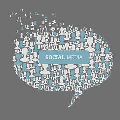 Image showing Social Media Bubble Speech Concept. Vector, EPS10